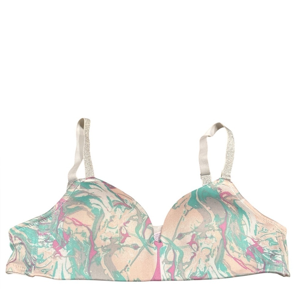 More than Magic Floral Print Bra with Adjustable Straps. No underwire